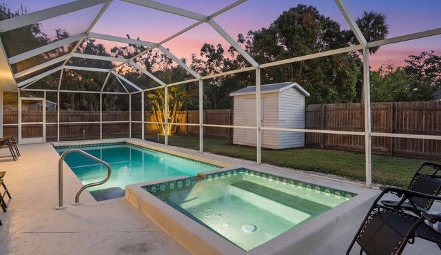 Sarasota Springs Pool Retreat | Heated Pool Pet-Friendly Near Siesta Key