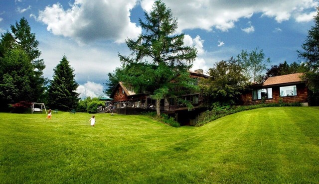Sprawling, Rustic Country Estate with Spring-Fed Swim Pond & Tennis Ct