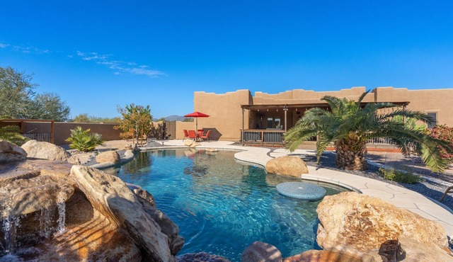 Western desert escape, pool, backyard oasis