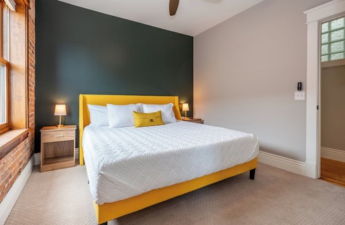 Central Business District Apartment | Downtown Luxury Loft, 13-Ft Ceilings, Walkable